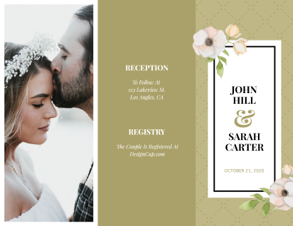romantic wedding brochure