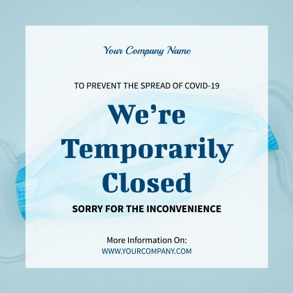 company closed instagram post