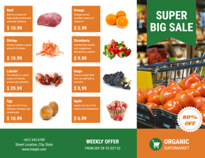 supermarket food brochure