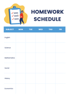 student-homework-schedule