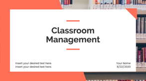 classroom management presentation