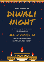 blue-background-star-and-oil-lamp-diwali-poster