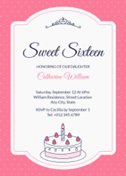 16th birthday invitation