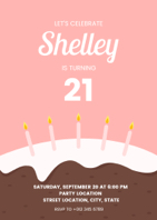 21st birthday invitation