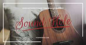 wooden guitar facebook ad