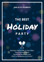 neon holiday invitation