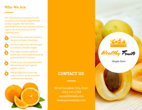 healthy orange brochure