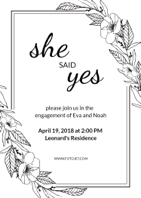 simple engagement invitation