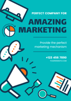 loudspeaker-and-speech-bubble-marketing-poster