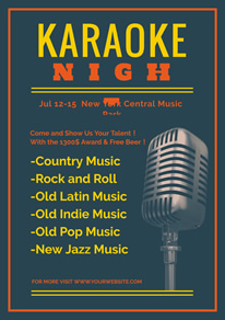 microphone-karaoke-night-flyer