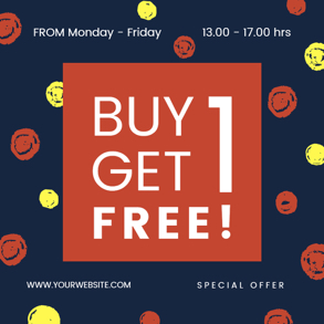 colorful dot buy one get one