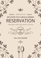 brown-restaurant-reservation-information-poster