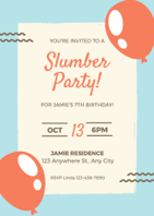 cute sleepover invitation