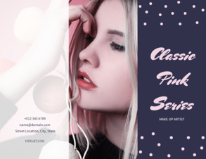 pink fashion brochure