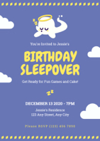 cute sleepover invitation