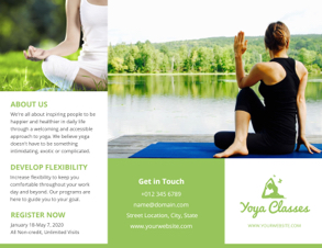 yoga exercise brochure