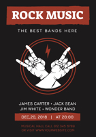 rock-gesture-music-poster