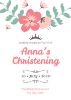 simple christening invitation